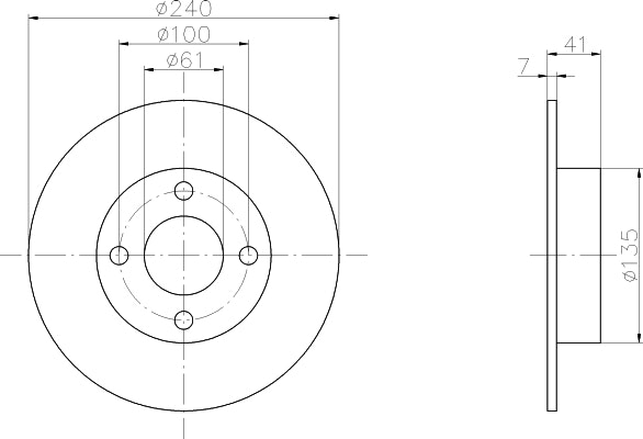 NF PARTS stabdžių diskas NF1106461